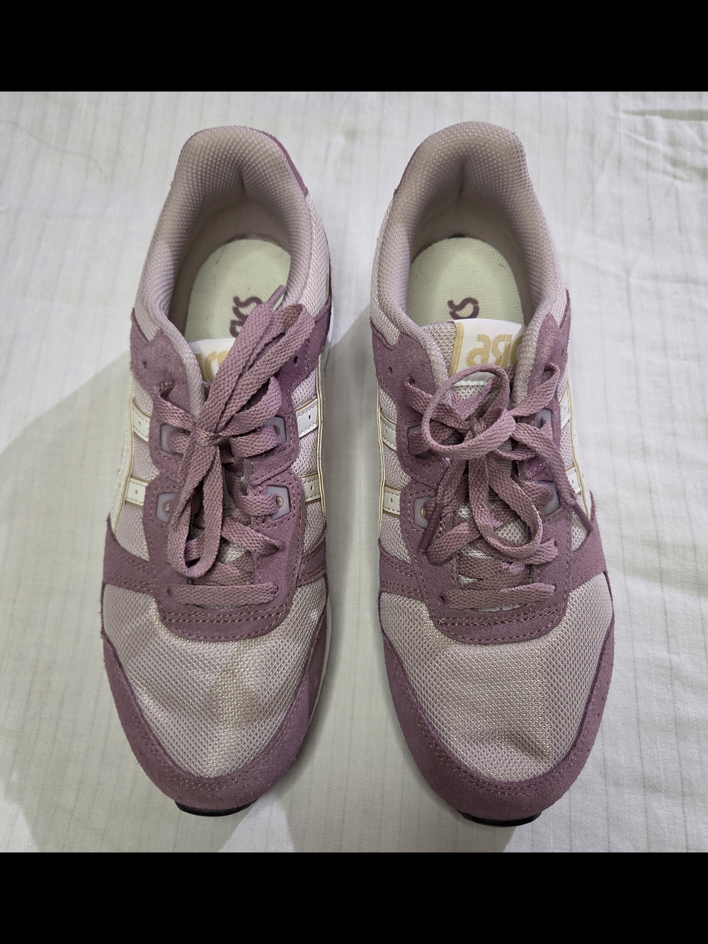 ASICS Women's Pink Lace-Up Running Sneakers